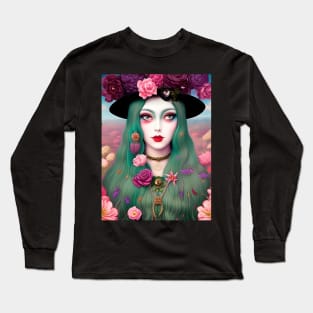 In Her Hair she Wore Flowers Long Sleeve T-Shirt